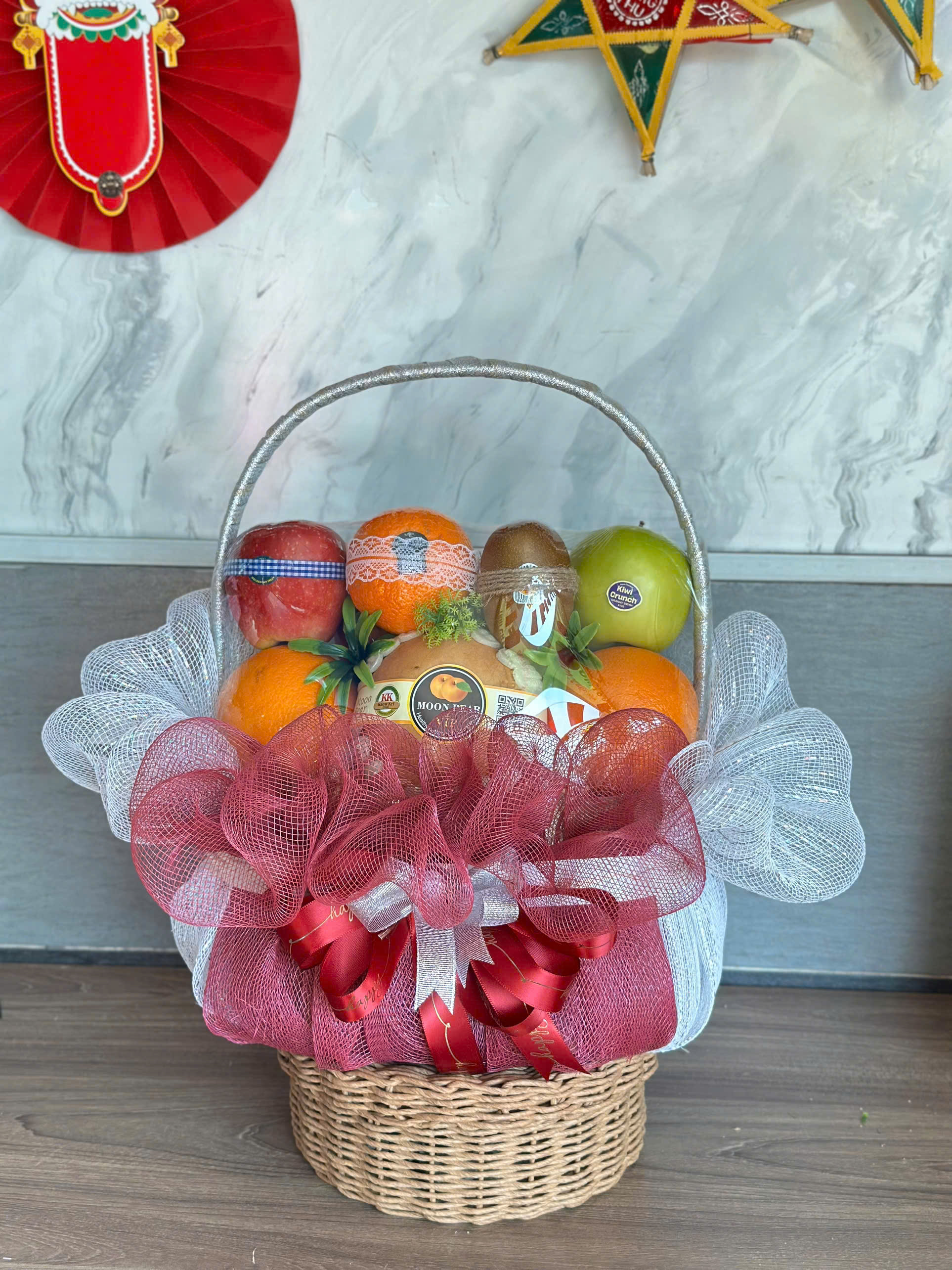 Giỏ Trắng Đỏ (Cái)